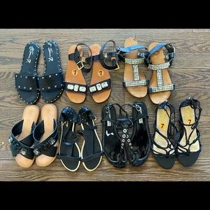 7 pairs of sandals - very good condition, some never worn